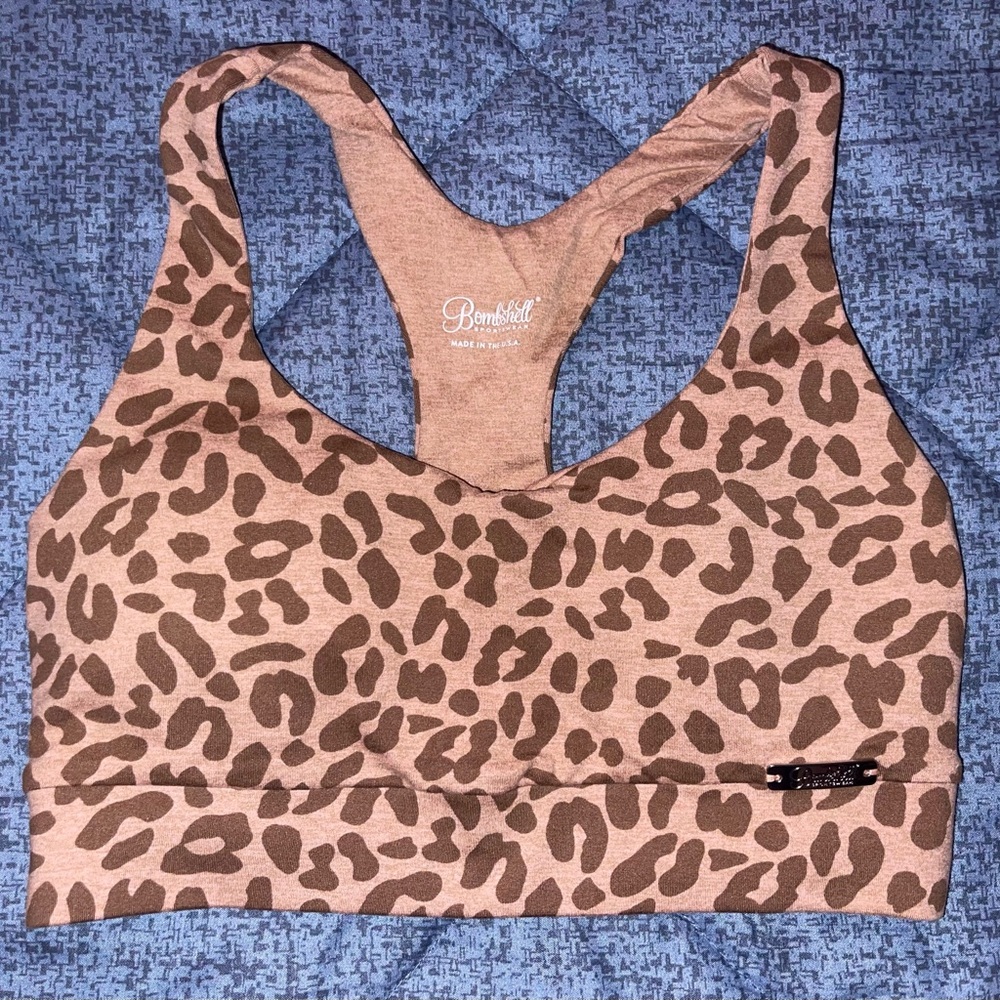 Bombshell Sportswear Cheetah Racerback Bra